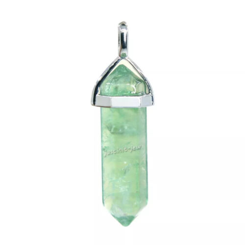 32mm hexagonal pendant beads gemstone jewelry making crystal healing focal bead - Picture 141 of 142