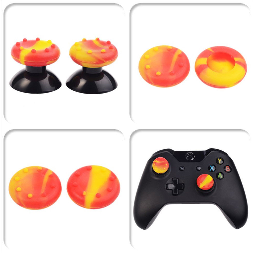 Pcs Yellow Red Thumbsticks Grips For Xbox One Elite S Ps3 Ps4 Wii Controller Ebay