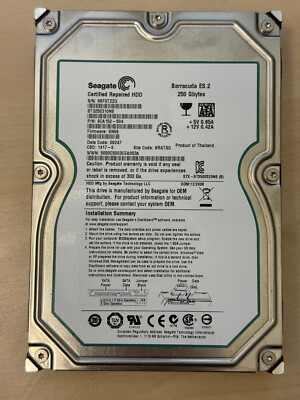 250 GB SATA HDD | Seagate Barracuda ES.2 ST3250310NS *Refurbished*