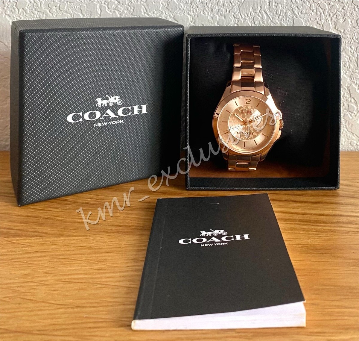 NIB Coach “Libby” Watch 37mm with Metal Band in Rose Gold  display picture 2