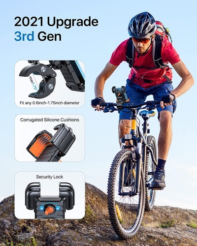 Andobil Bike Phone Mount - clamp and gaskets only. See photo. Open Box - 第 9/12 張圖片