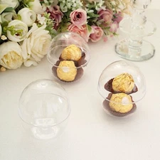 12 Clear 4 oz Disposable Mini Egg Shaped Plastic Dessert CUPS Party Decorations