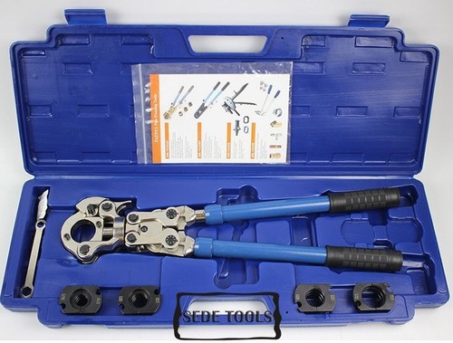 Herramientas de prensado de tuberías Pex mango telescópico de engarce cabezal de 360 grados TH16-32 mm - Imagen 5 de 8