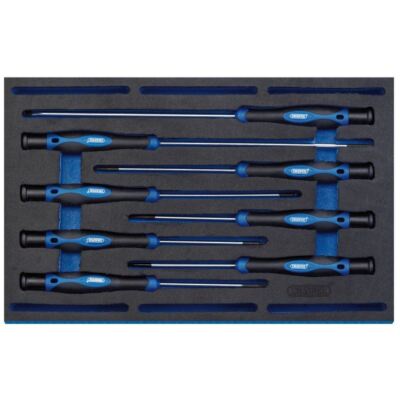 Draper 63399 extra langer Präzisions-Schraubendreher-Set in 1/4 Schublade EVA Einsatz Tablett