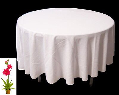 5 PACK 120" inch ROUND Tablecloth LOT Polyester 23 Colors SALE USA WEDDING ** 