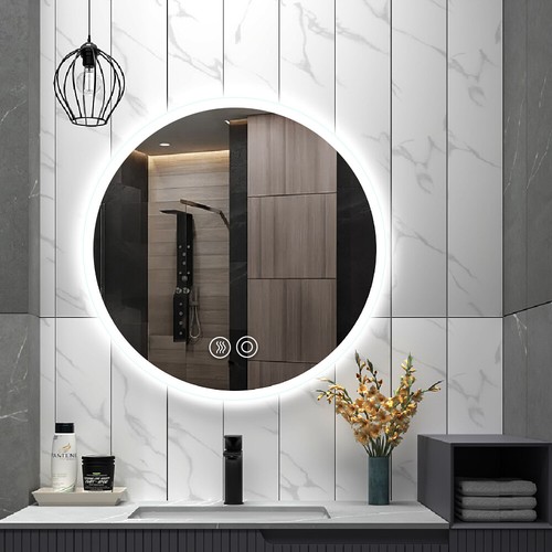 LED Bathroom Mirror Vanity Mirror, Anti-Fog Dimmable Front Lighted Makeup Mirror - Picture 30 of 66