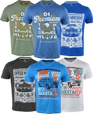 Mens Cotton T- Shirt Short Sleeve Basic Motor Classics Car Casual Summer S-XXL