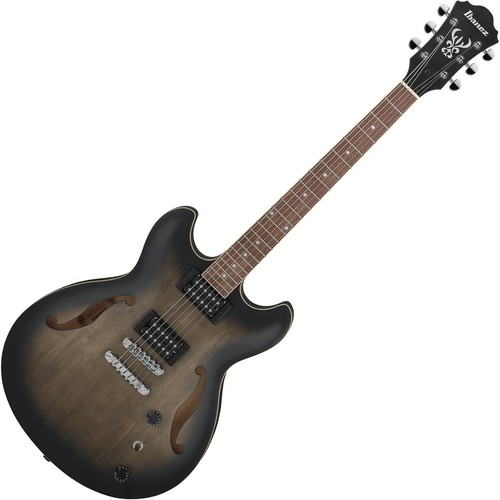 Ibanez AS53 Electric Guitar Semi Hollow Transparent Black Flat NEW - Picture 3 of 3