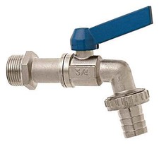 Geka Kugelauslaufventil NG Messing vernickelt Außengewinde G 3/4 - 35.3503.9