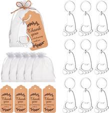 50PC Footprint Keychain Bottle Opener Baby Shower for Guest Baby Shower Souvenir