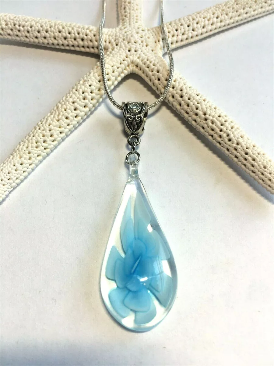 Glass flower pendant outlet