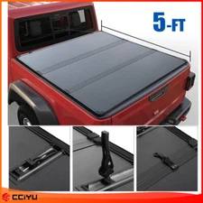 5FT Hard Tri-Fold Tonneau Cover For 15-19 Chevy Colorado & GMC Canyon Bed Cover