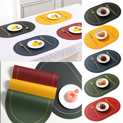 1/2x 45CM Dinner Table Washable Place Mat Non-Slip Heat Resistant Oval Pad - Picture 2 of 18