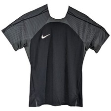 Black and Gray Nike Workout Shirt Womens Size Medium Athletic Sports Top Soccer