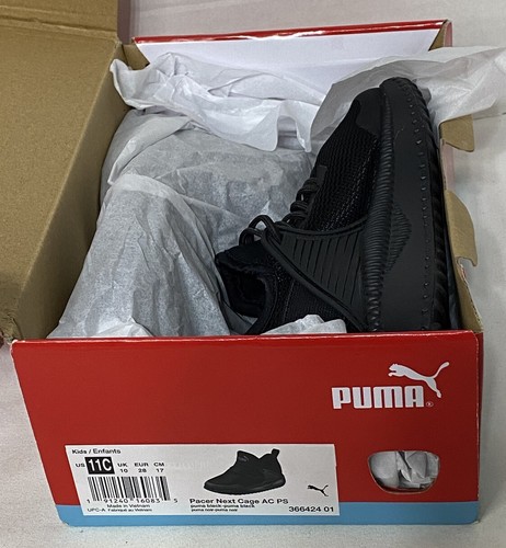 Puma Pacer Next Cage Ac PS Slip On Kids/infant Black Sneakers Size 11C New w/Box - Picture 12 of 12