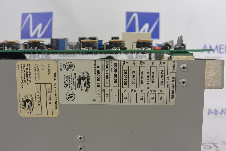 ES2600RG Control Techniques DC Drive 2 HP 2600-8000 rev L Foto 3 de 4