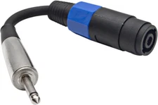 - 1/4" TS Male to Speakon Adapter Patch Speaker Cable