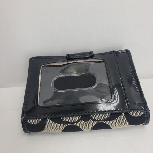 Coach Geldbörse Signature Jacquard Doppelfaltbar Twist Lock - Bild 2 von 4