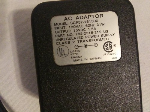 SCP57-151500 AC Power Supply Adapter Output 15V DC 1.5A 31W Transformer *GUC* - Picture 3 of 7