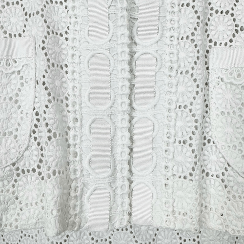 Conjunto de chaqueta y falda con ojales Nanette Lapore 4/6 dama elegante preppy coqueta de dinero antiguo - Imagen 14 de 16