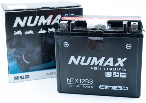 NUMAX NTX12BS ( YTX12-BS ) AGM LIQUIFIX MOTORCYCLE BATTERY - Picture 3 of 3
