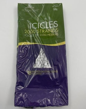 Holiday Time Tinsel Icicles 2000 Strands 18" Silver 100 ct ornament hanger