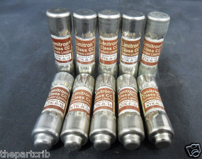 Nice Lot Bussmann Limitron KTK R 10 Amp Fuses Class CC 600 Volts 