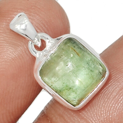 Natürlicher mintgrüner Kyanit - Indien 925 Sterling Silber Anhänger Schmuck CP65549