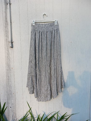 American Eagle Sz S Stripe High Low Circle Skirt Button Front - Picture 4 of 6