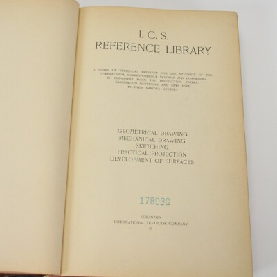 I C S Reference Library Geometrical Drawing Projection Drawing Sketching 1905