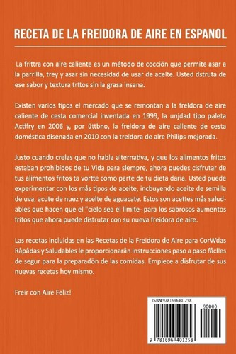 Recetas Para Freidora De Aire En Español LIbros De Cocina En Español Saludable - Picture 6 of 12