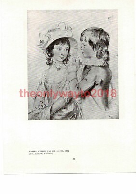 William Way & Sister 1779, J Downman, Book Illustration (Print), 1907