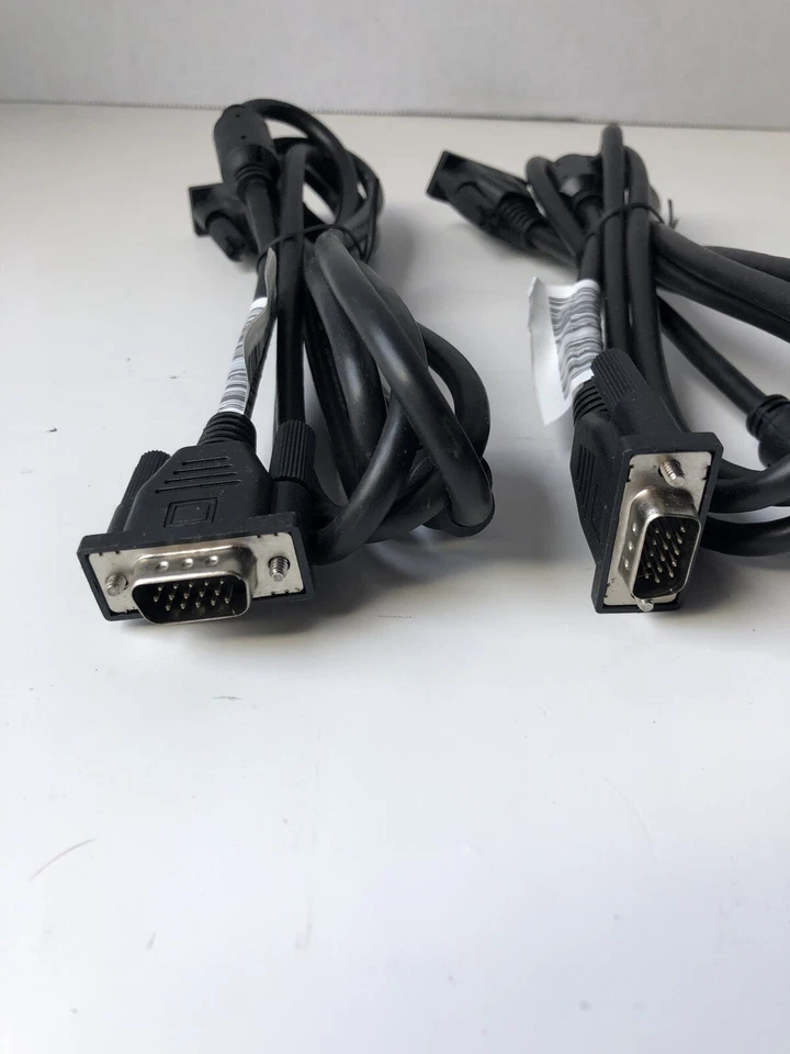 Lote de 2 cables VGA para monitor Hotron E246588 AWM estilo 20276 30V 18 pines Foto 2 de 4