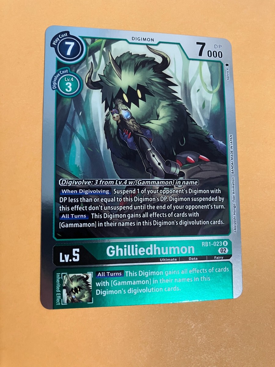 Ghilliedhumon RB1-023 R Foil Digimon CCG | Resurgence Booster NM