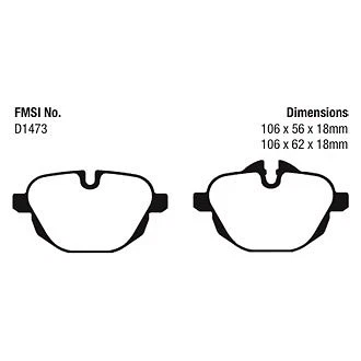 Pastillas de freno traseras EBC DP42047R Yellowstuff para BMW X3 2011-2021 Foto 4 de 4