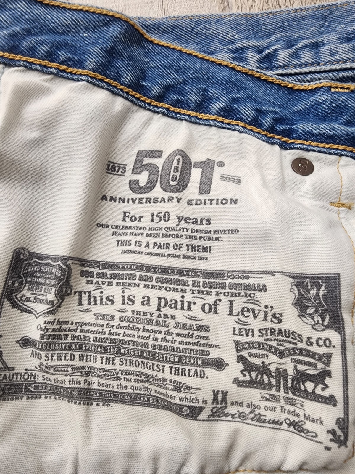 Levi's 501 150th Anniversary Patchwork Button-fly… - image 16
