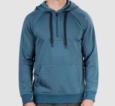  98 Natori Men's Blue Sathya Relaxed 1/4-Zip Pajama Hoodie Sweater XL