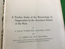 Ear nose throat (Otolaryngology) SURGEON interest early pamphlet SINUSES  1910
