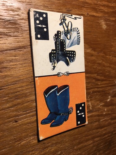VTG Toys Hopalong Cassidy GAME Pieces Horses BOOTS GLOVES LASSO DOMINOES CARDS - Picture 7 of 8