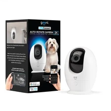 Geeni Pan and Tilt Camera Auto-Rotate PTZ Camera - 2K Quad HD w Siren