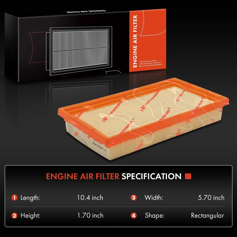 Filtro de aire del motor para Kia Rio 2001 2002 2003 2004 2005 L4 1,5 L 1,6 L 0K30C13Z40A Foto 2 de 4