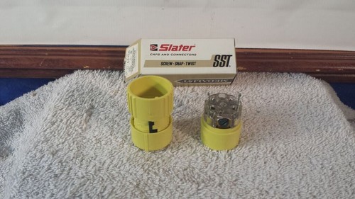 Pack of 10 New L-6-20-C Slater Locking Blade Connectors L620C NEMA L6-20R - Picture 4 of 10