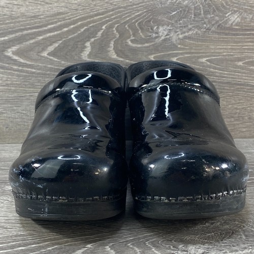 DANSKO Professional Clog Shoes Black Paten Leather Womens Size 12.5-13 EU 43 - Picture 4 of 11
