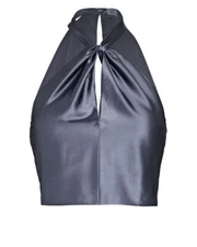 INTERMIX Women's Solerno Silk Halter Top CTT2016-KU-IMX-EXCL Purple Size 10 NEW