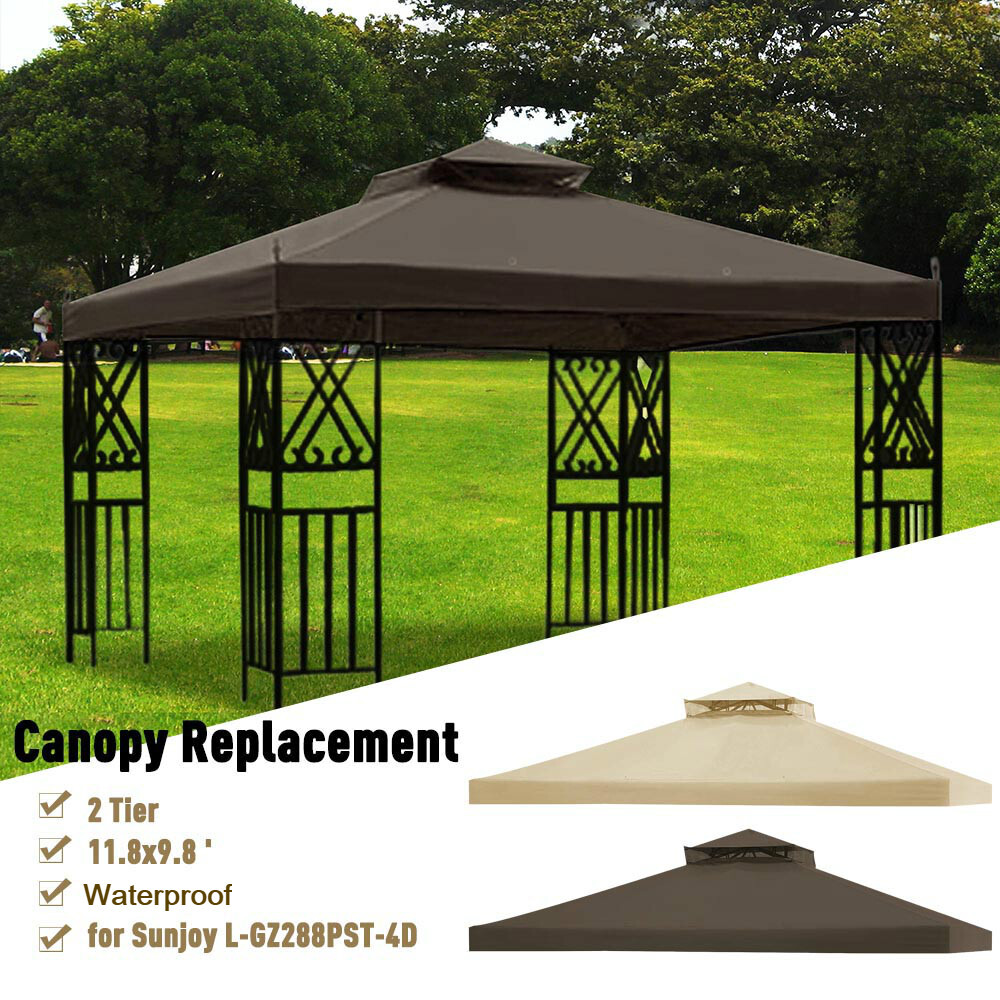 11.8x9.8 ft Canopy Top Replacement for 2Tier Sunjoy LGZ288PST4D