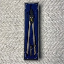 Vintage Metal Protractor -Helix 5 Inch With Case Technical Compass