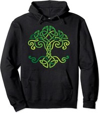 Celtic Knot Tree, St Patrick's Day, Irish Traditional Unisex Hooded Sweatshirt