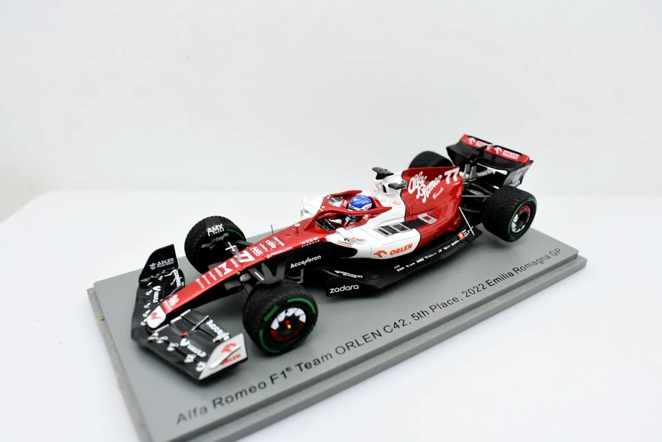 Modellino auto Formula 1 F1 GP scala 1:43 Alfa Romeo Orlen C42 BOTTAS Spark v - Immagine 4 di 4