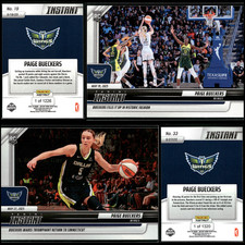 (2) 2025 Panini Instant WNBA Paige Bueckers ROOKIE CARDS SP Wings #19 & #33 RC