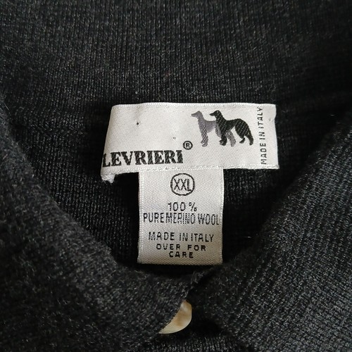 Levrieri XXL Mens 100% Merino Wool Knit Polo Shirt Made in Italy - Picture 3 of 9